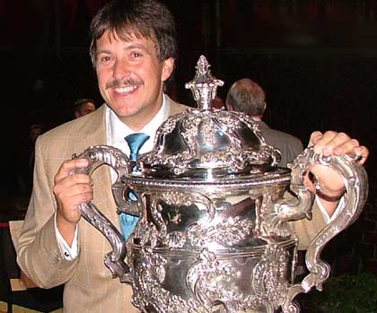 Nick Childs with the Nationals Trophy