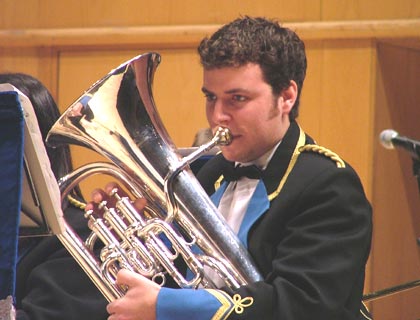 Euphonium player Brendon Wheeler