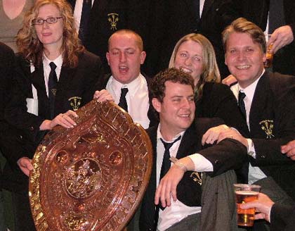 Hepworth Band celebrate their win