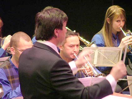 MD Nick Childs leading the band