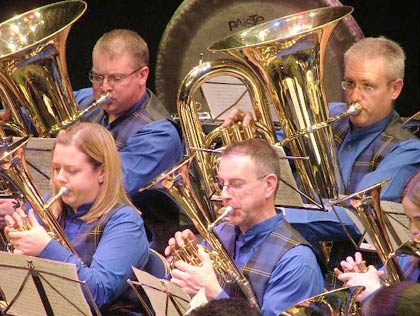 MD Nick Childs leading the band