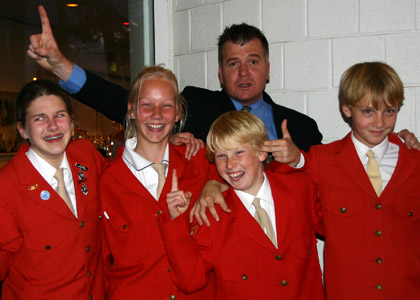 John Saunders with some of the lads