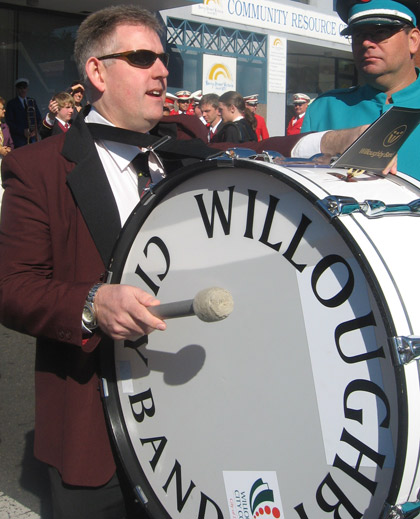 Andy Snell on bass drum
