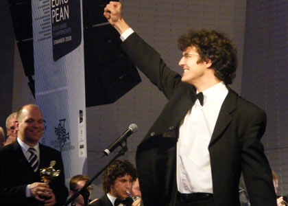 Mathias Wehr celebrates