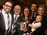 Championship Section: Winners - Tongwynlais Temperance -  The James Clan celebrate