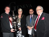 Championship Section: Reg Vardy (Russell Gray) - Bob Temple receives 

trophy