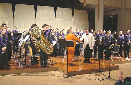 Greater Gwent Youth Band with conductor Andrew Jones