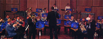 Riki McDonnell and Alex Kerwin with Canning City Brass Band