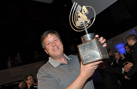 Nicholas Childs with the European Trophy