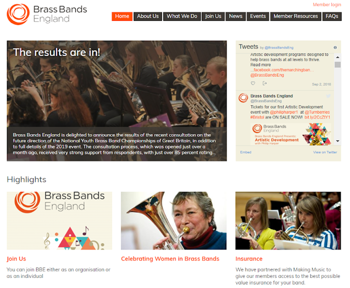 Brass Bands England launches new website — 4barsrest