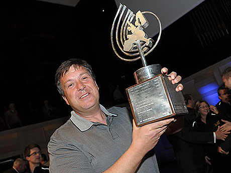 Nicholas Childs with the European Trophy