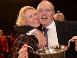 A very happy couple celebrate a seventh National success