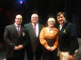 Contest Sponsors Brian and Jennifer Halliwell with adjudicator Dr Nicholas Childs