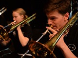 European Youth Brass Band rehearsing at the Kultur & Burgerhaus Delcanto Hall in 

Denzlingen