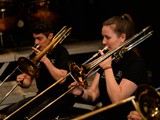 European Youth Brass Band rehearsing at the Kultur & Burgerhaus Delcanto Hall in 

Denzlingen