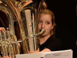 European Youth Brass Band rehearsing at the Kultur & Burgerhaus Delcanto Hall in 

Denzlingen