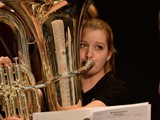 European Youth Brass Band rehearsing at the Kultur & Burgerhaus Delcanto Hall in 

Denzlingen