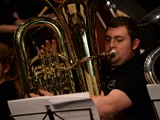 European Youth Brass Band rehearsing at the Kultur & Burgerhaus Delcanto Hall in 

Denzlingen