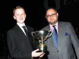 Championship Section: EYMS (Stig 

Maersk) - Seb Williman receives 2nd place trophy from Tim Oldroyd