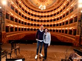 2016 Italian National Championship - Contest countdown on stage with Lito Fontana with his wife Mona