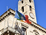 Teatro Ventidio Basso near Piazza del Popolo, in the city of Ascoli Piceno  Italy