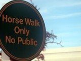 Bridal path notice beside the Bandsman's Entrance